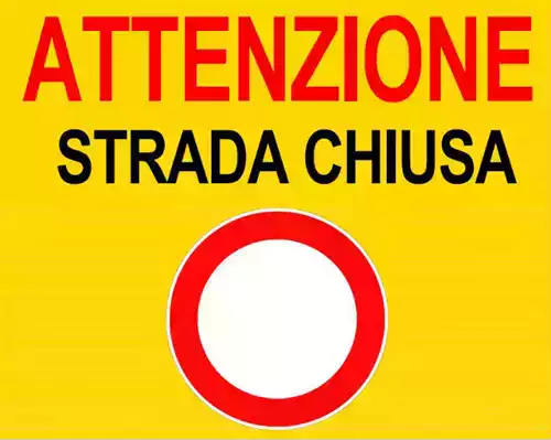 Ordinanza CHIUSURA Via Savellon da lunedì 25 Agosto ore 7:30, a lunedì 8 Settembre ore 17:00
